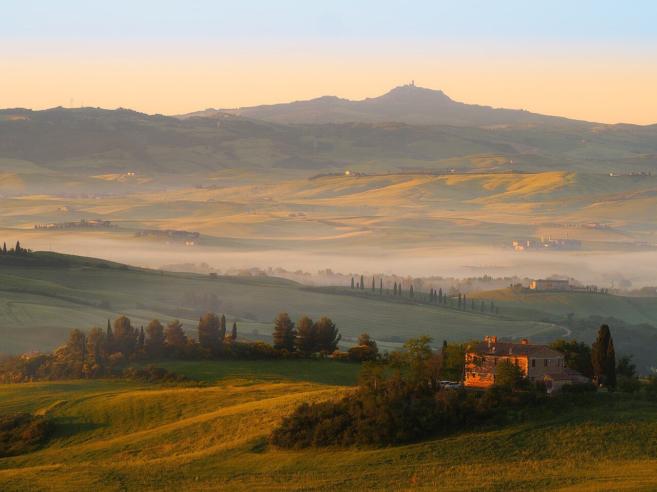 La Val d'Orcia, Patrimonio de la Humanidad y uno de los grandes atractivos que ver en la Toscana.