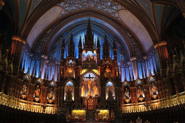 Interior de la Basílica de Notre-Dame, imprescindible que ver en Montreal