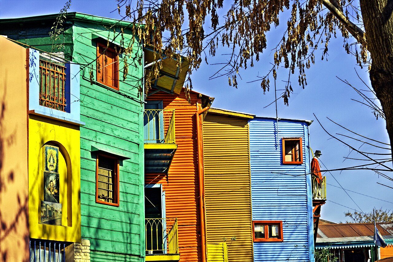 Las casas de colores de Caminito, en el barrio de La Boca de Buenos Aires