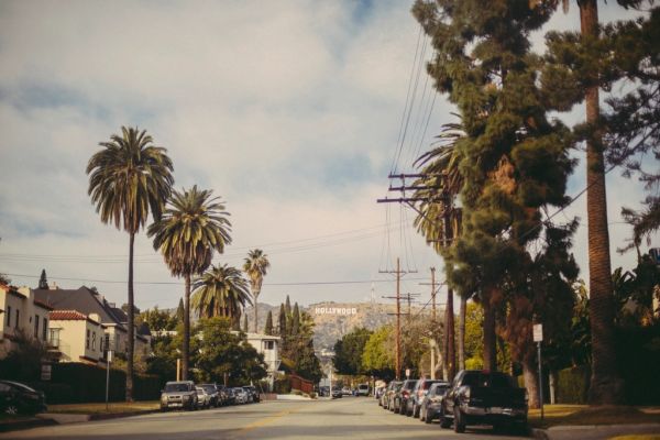 Vistas del cartel de Hollywood, parada habitual en los tours y visitas guiadas en Los Angeles.