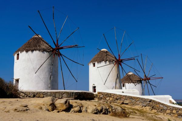 Los molinos de Chora, parada clásica en cualquier visita guiada en Mykonos.