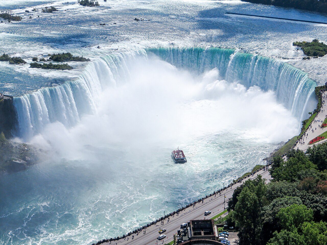 Vista panorámica de las Cataratas del Niágara desde el lado canadiense