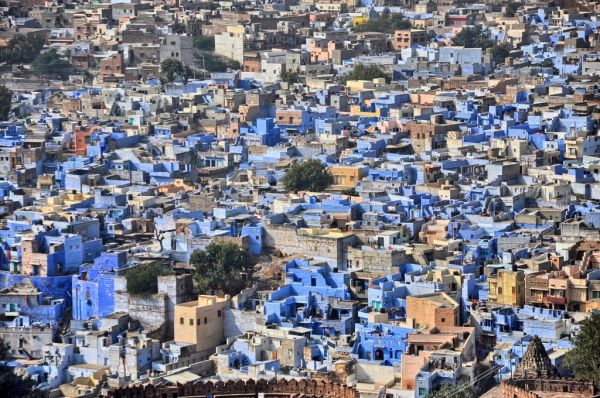 Callejones de casas azules, imagen icónica de qué ver en Jodhpur