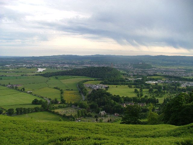 Vistas del valle del Forth desde el monumento a Wallace, uno de los miradores de Stirling