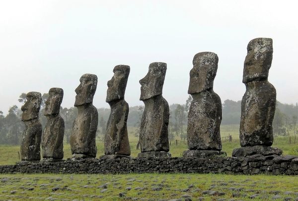 Excursiones de un día en Isla de Pascua: los siete moáis de Ahu Akivi mirando al mar