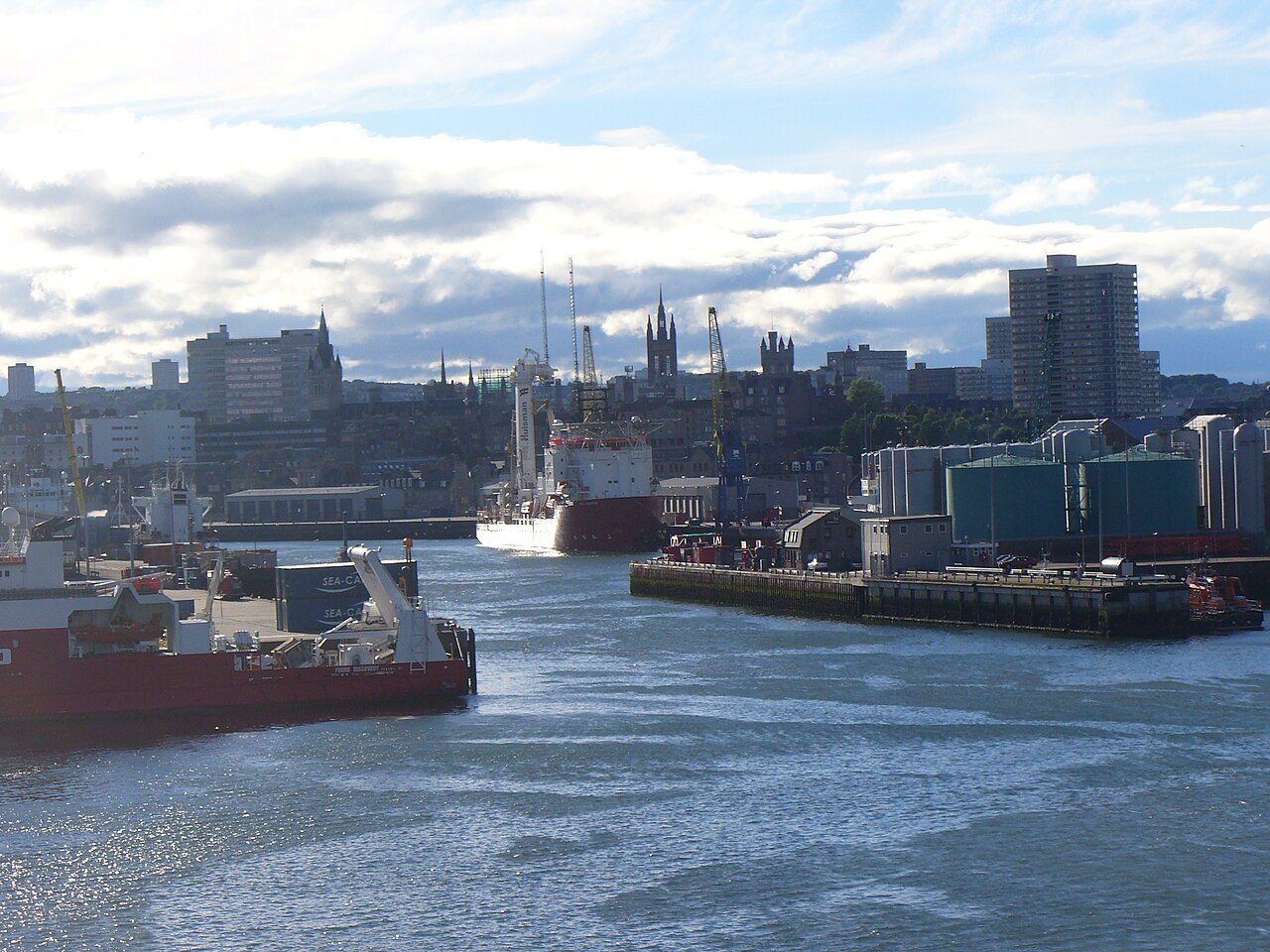Vista de Aberdeen, la ciudad de granito del noreste de Escocia