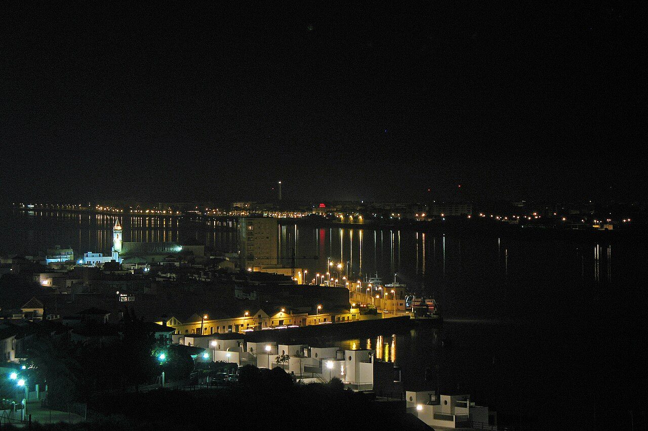 Vista del río Guadiana en Ayamonte, frontera natural entre España y Portugal