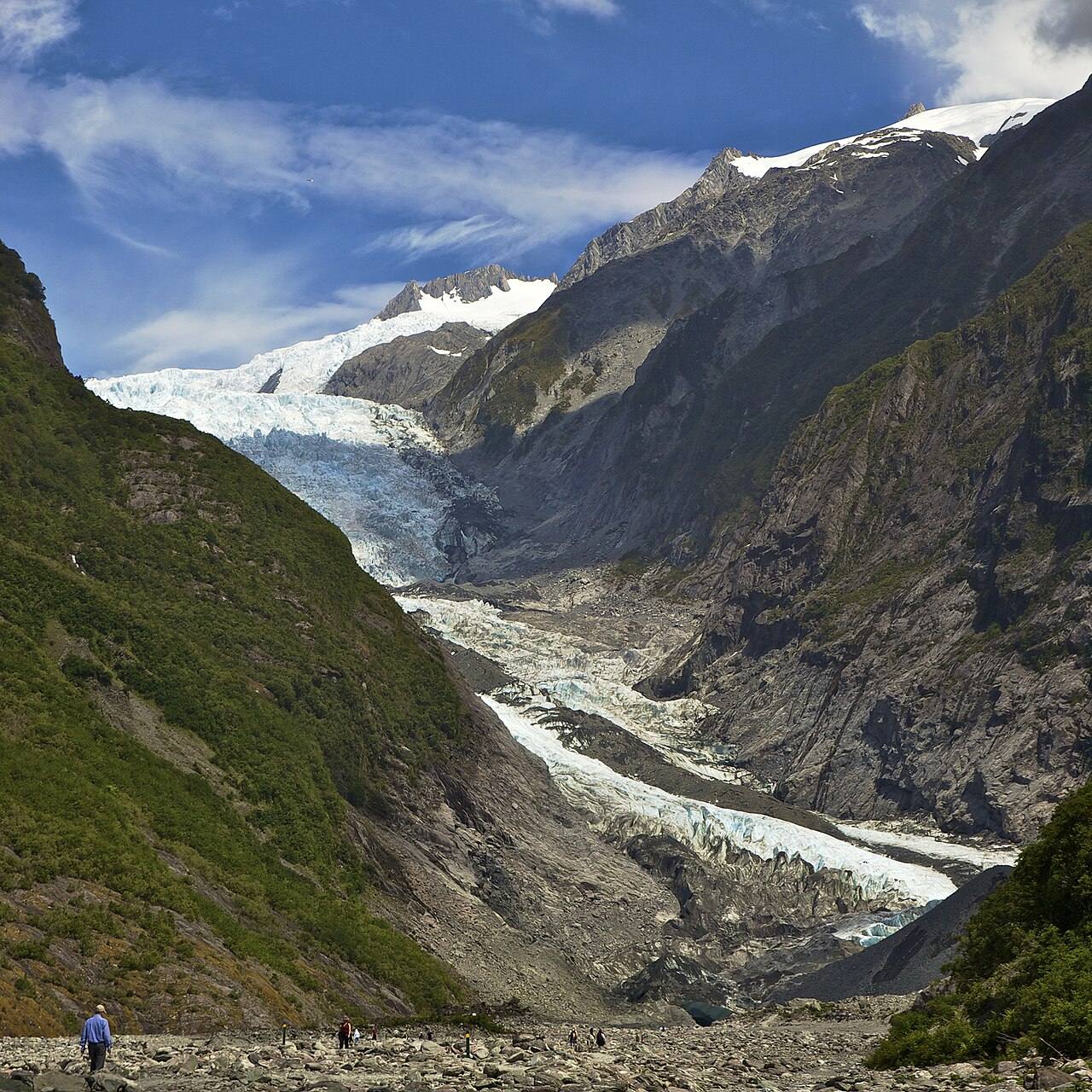 El sendero hasta el mirador final es la mejor forma de ver el glaciar Franz Josef de cerca