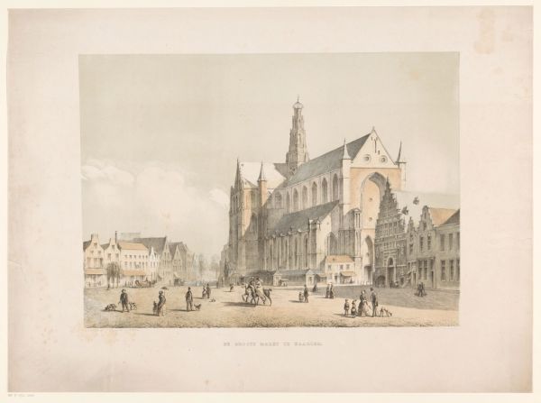 La Grote Markt con la iglesia de San Bavón, imprescindible que ver en Haarlem