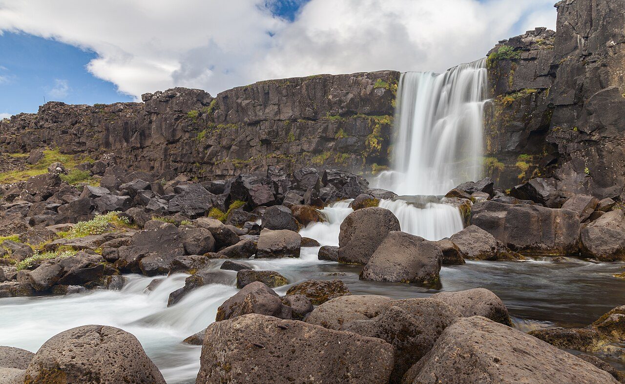 La cascada de Öxarárfoss, una de las estampas más fotogénicas de Thingvellir