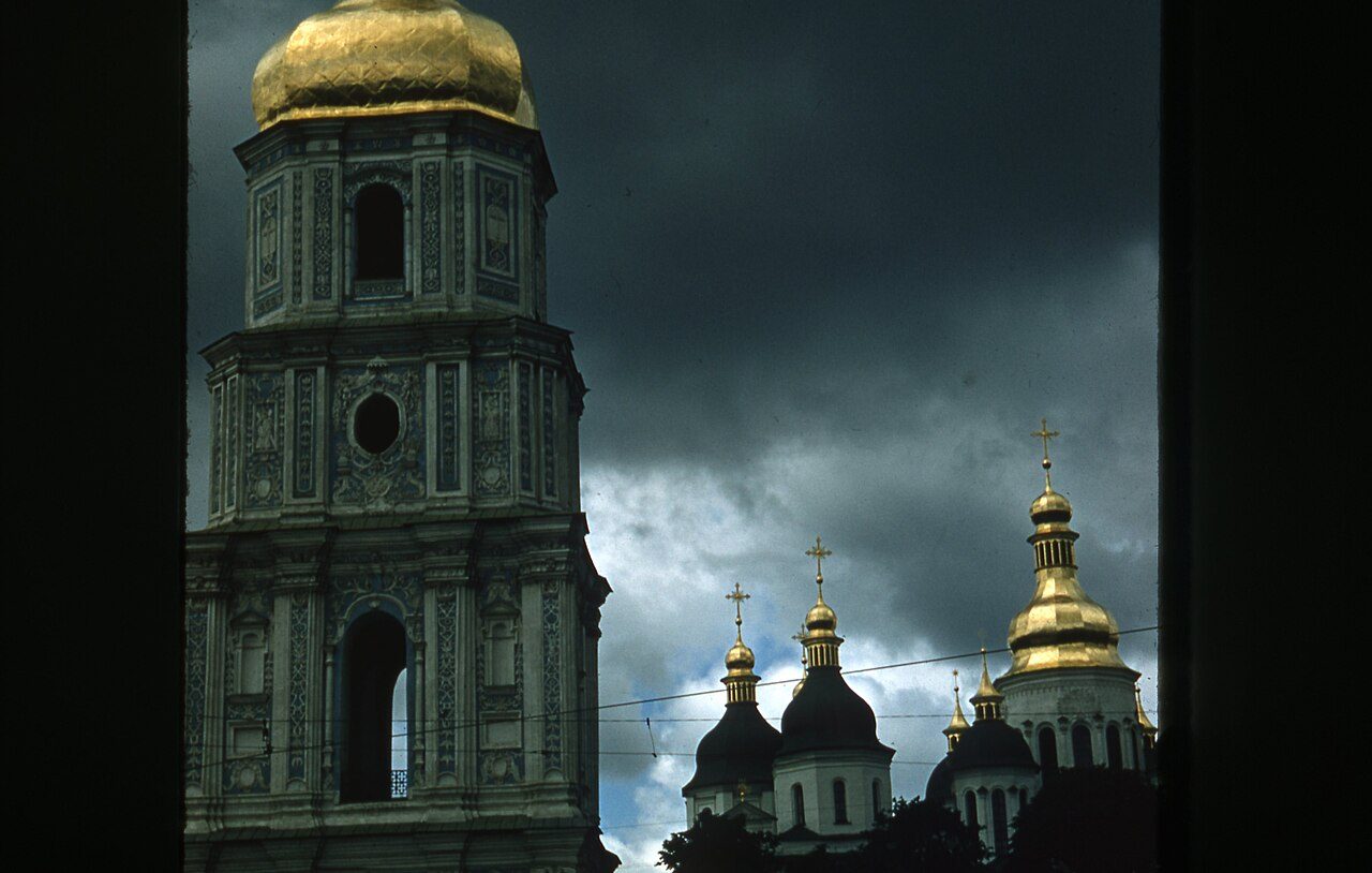 Free tour en Kiev: las cúpulas doradas de Santa Sofía, parada clásica de las rutas a pie.