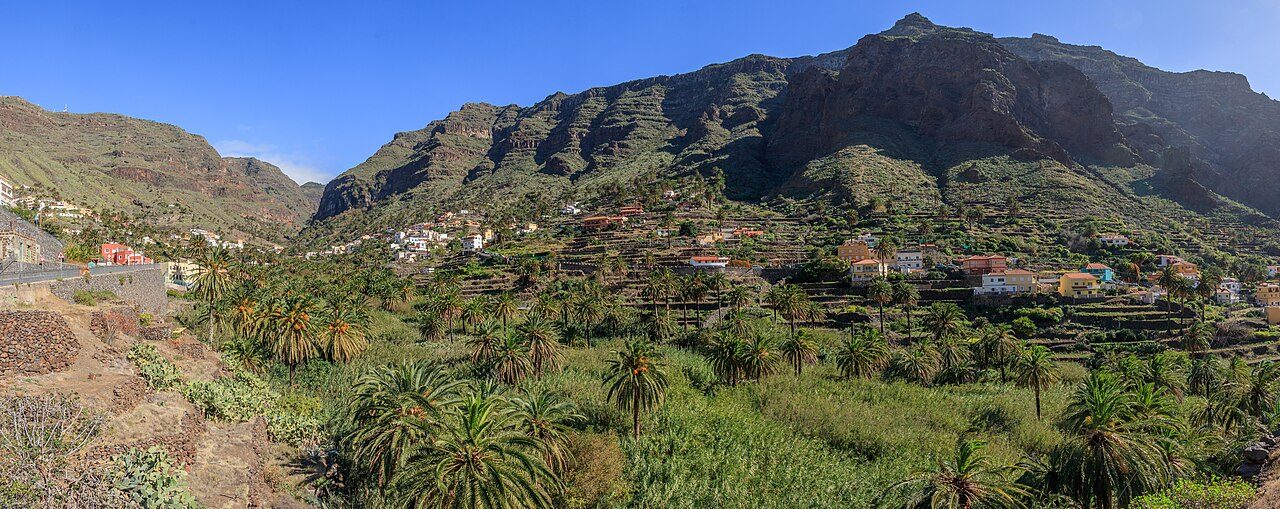 Vistas del valle al llegar a Valle Gran Rey, en La Gomera