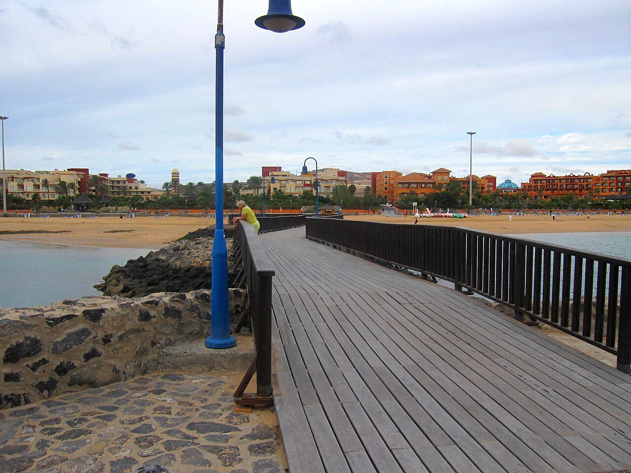 Vista de la bahía de Castillo Caleta de Fuste en Fuerteventura