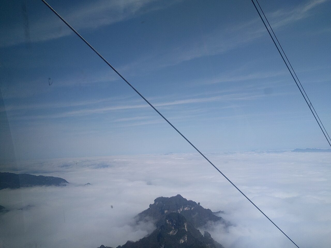 Vistas de las montañas al llegar a Zhangjiajie, en la provincia de Hunan