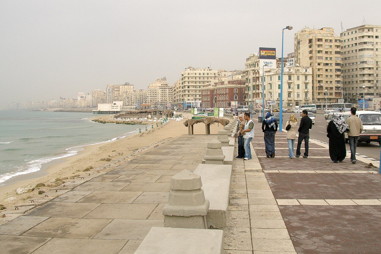 El paseo marítimo de Alejandría, uno de los grandes atractivos de la ciudad