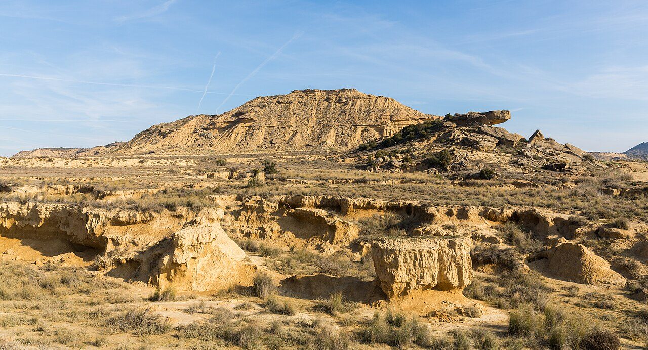 Panorámica desde uno de los miradores de las Bardenas, cerca de Tudela