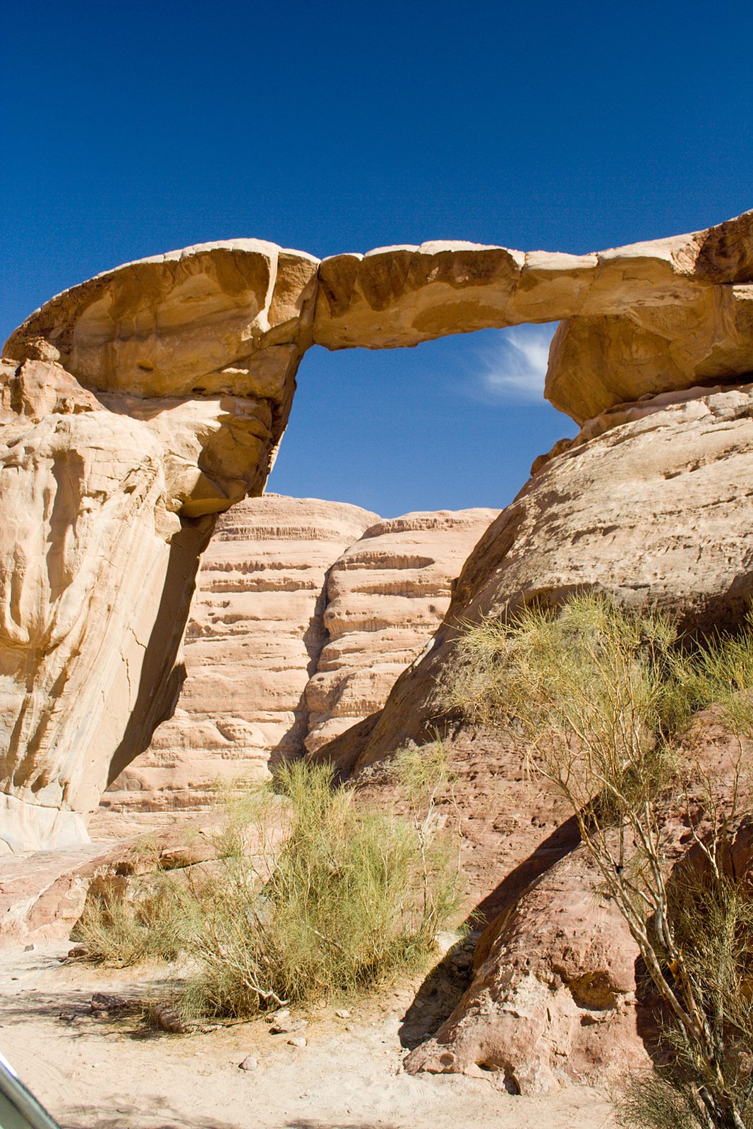 El arco de Umm Fruth, uno de los lugares más fotogénicos que ver en Wadi Rum