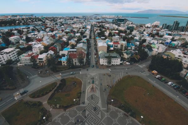 Los tejados de colores de Reikiavik desde la torre de Hallgrímskirkja.