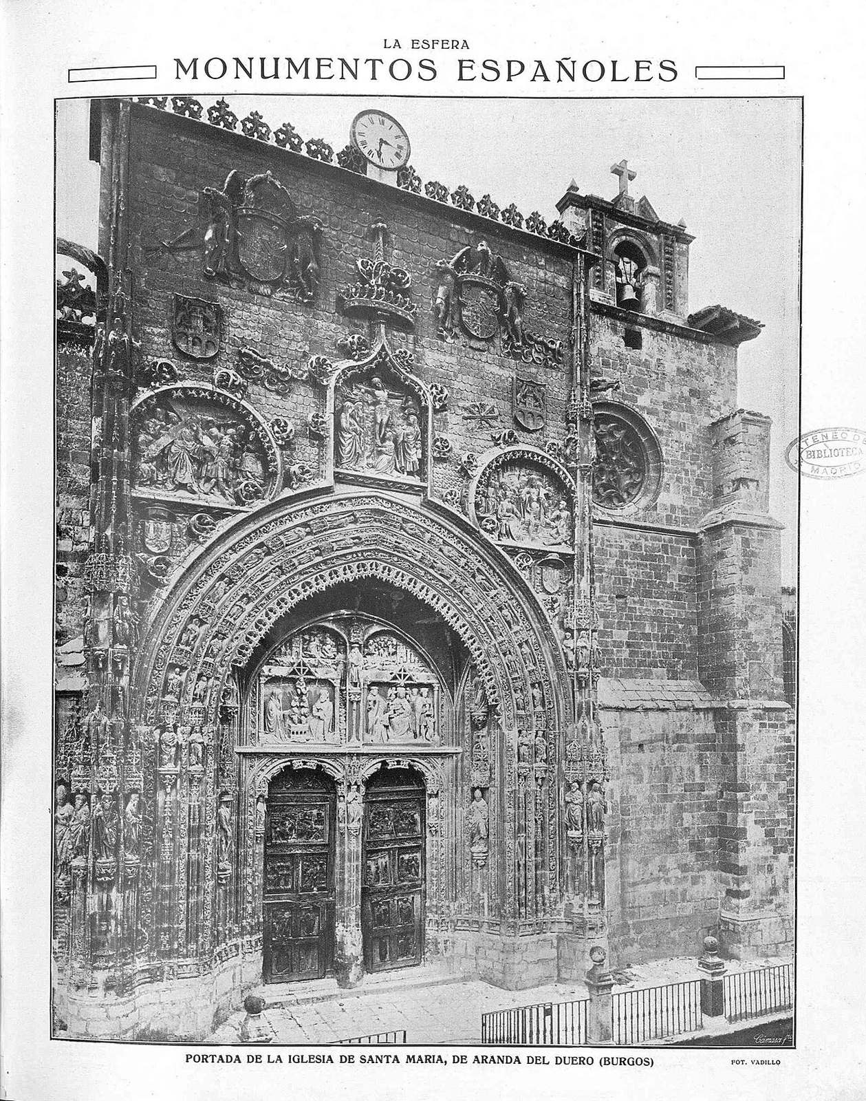 El casco histórico de Aranda de Duero, con Santa María la Real presidiendo el centro.