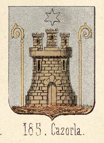 El caserío blanco de Cazorla bajo el Castillo de la Yedra.