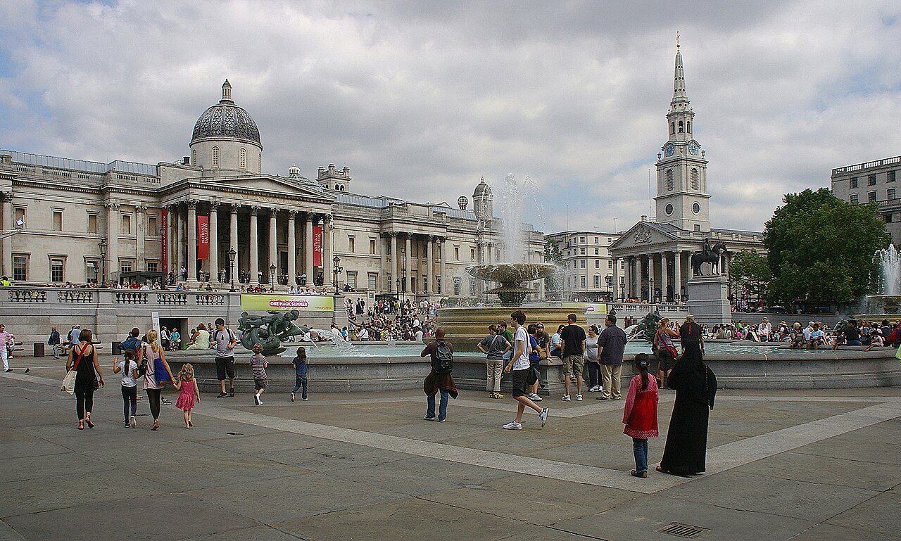 La National Gallery, en Trafalgar Square, es la gran cita artística de Londres.