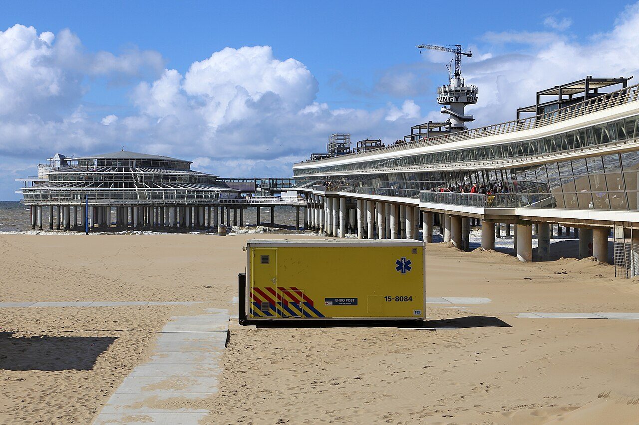 La playa de Scheveningen, la fachada marítima de La Haya frente al mar del Norte.