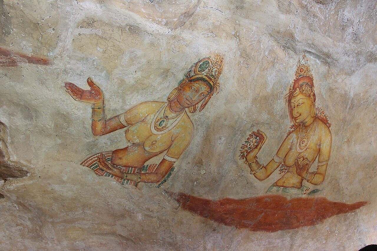 Los frescos de las damiselas, uno de los grandes tesoros artísticos de Sigiriya.
