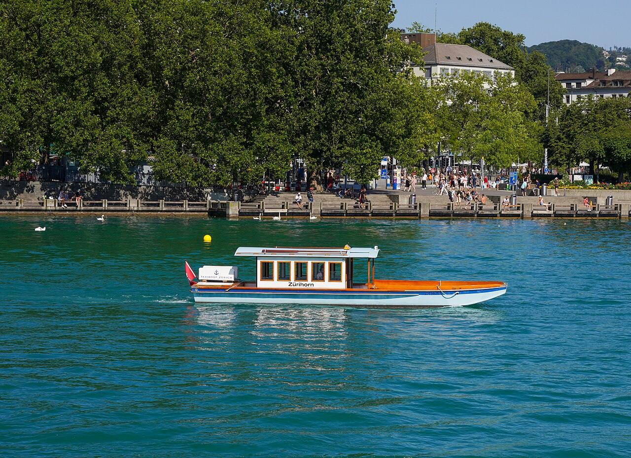 Crucero por el lago de Zúrich con los Alpes al fondo
