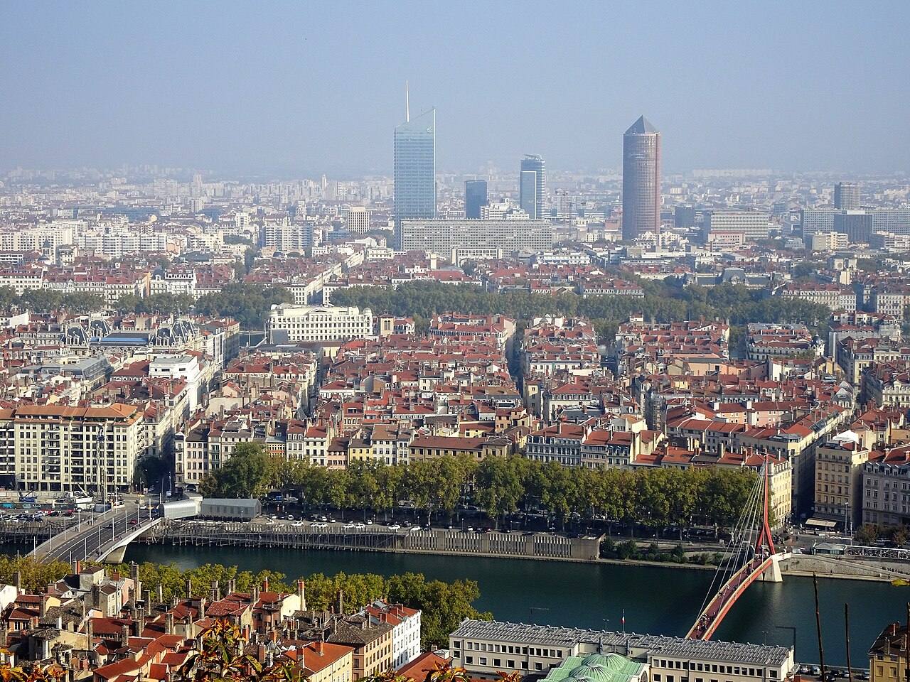 Vistas panorámicas de Lyon, punto de partida ideal para decidir qué ver en la ciudad.